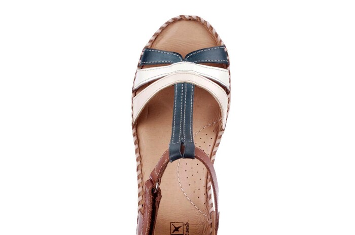 W3Z-1776C1 Pikolinos cognac/blauw combi image