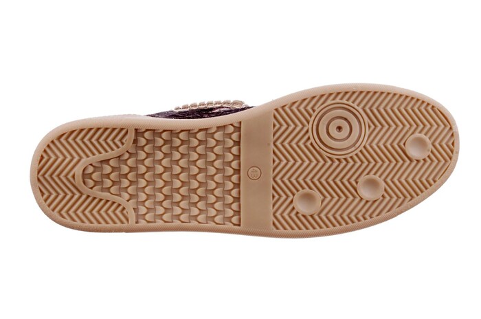 Babouche donkerbruin/goud combi Ira-125 image