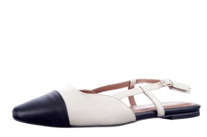 Babouche zwart/beige combi Janna-1