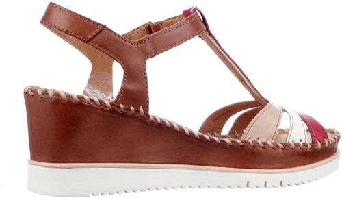 W3Z-1776C1 Pikolinos cognac/rood combi sandaal cognac/rood combi-2