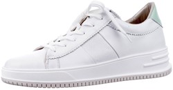 D1801 Hip wit/groen veterschoen wit