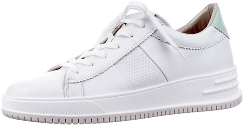 D1801 Hip wit/groen veterschoen wit