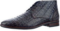 Albardon Berkelmans grijs/bruin croco combi veterboot grijs/bruin croco combi