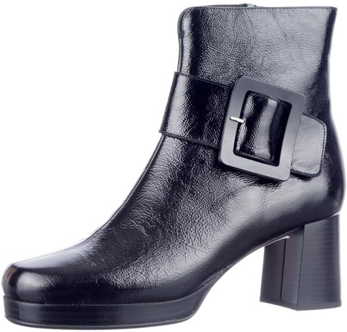 245502 PieSanto zwart lak enkellaars zwart lak