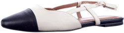 Babouche zwart/beige combi Janna-1 slingback zwart/beige combi
