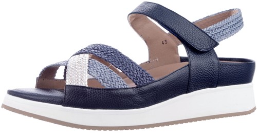 PieSanto blauw combi 250425 H sandaal blauw combi