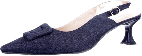 Babouche donkerblauw Freja-27 slingback donkerblauw